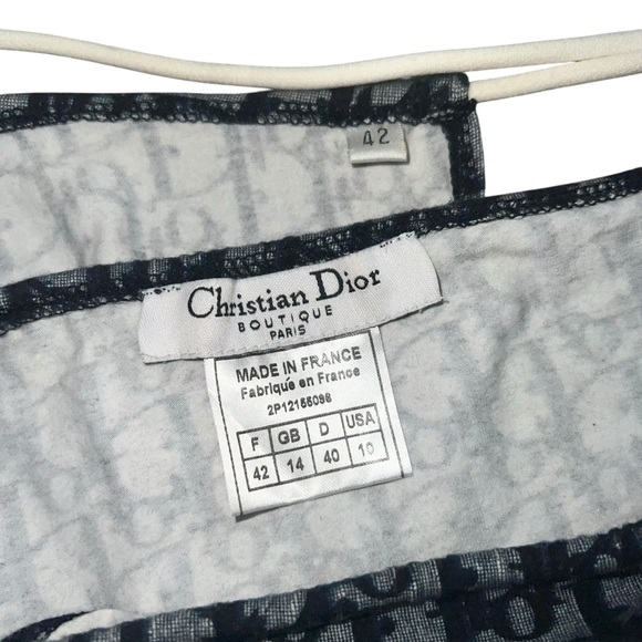 VTG Christian Dior John Galliano Trotter Oblique Logo Cotton Bikini Swimsuit - Picture 3 of 10